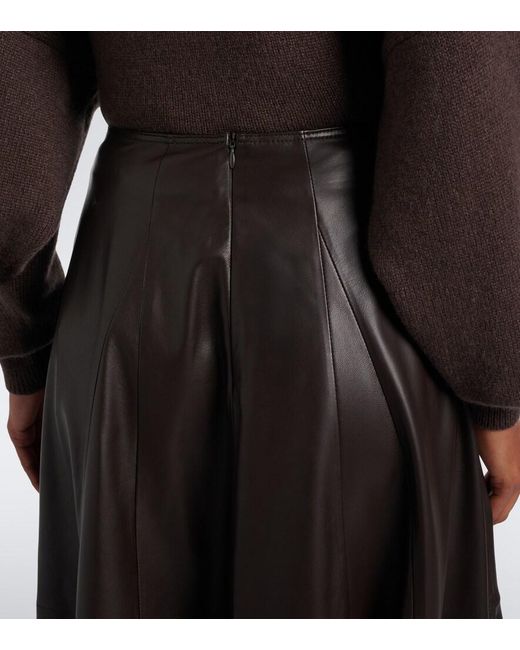 Arma Black Eleni Suede Midi Skirt