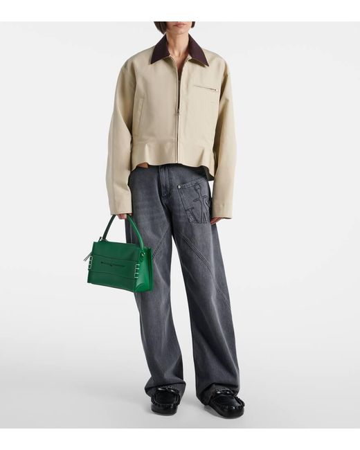 J.W. Anderson Green Schultertasche Loafer Aus Leder