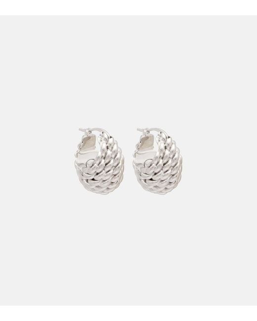 Totême White Rope Hoop Earrings