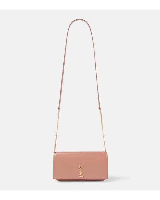 Saint Laurent Pink Cassandre Leather Phone Pouch