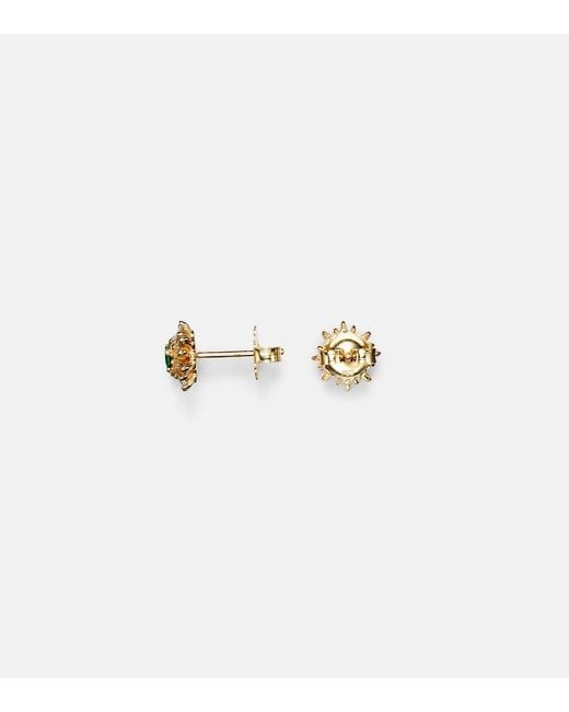 Suzanne Kalan Green 18Kt Earrings With Diamonds And Emeralds