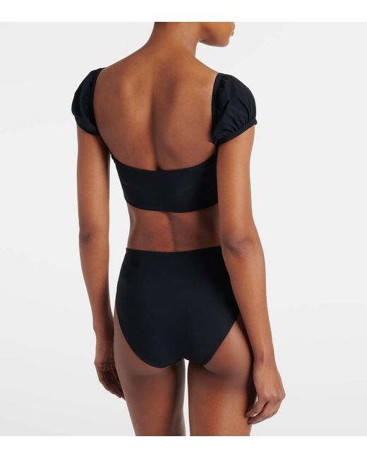 Top De Bikini Ventana Karla Colletto de color Black