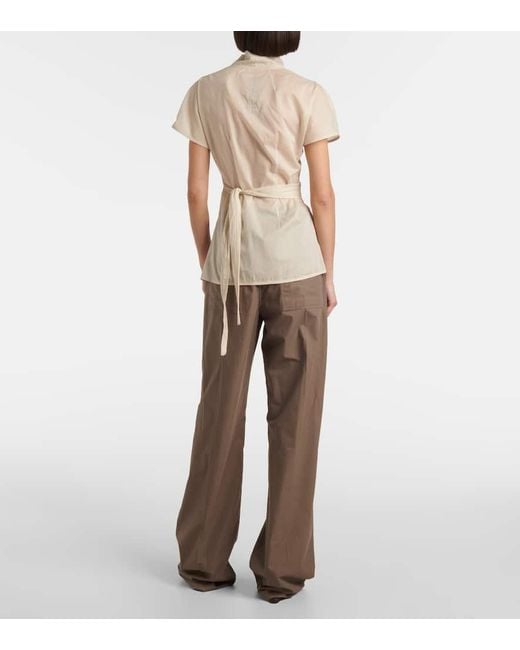 Top Envolvente Laura De Algodon Rick Owens de color Natural