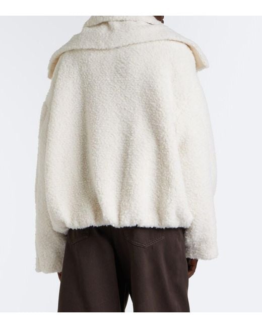 Sportmax Natural Teddy-Trimmed Jacket