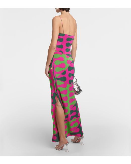 Emilio Pucci Multicolor Leocorno Printed Silk Maxi Dress