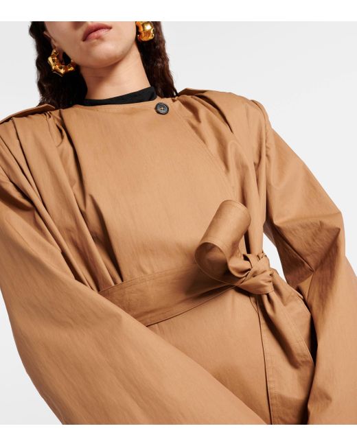 Trench-coat Minnler en coton melange Khaite en coloris Brown