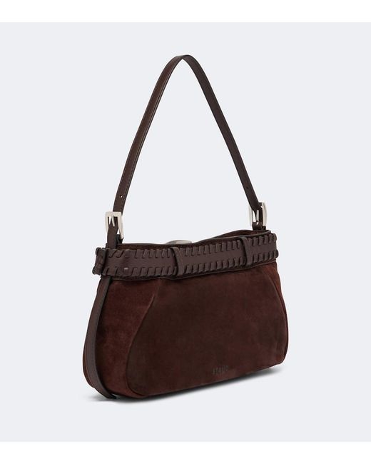 Staud Brown Brooklyn Small Suede Shoulder Bag