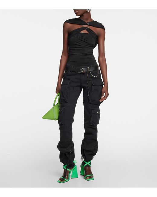The Attico Green Isa Suede Sandals