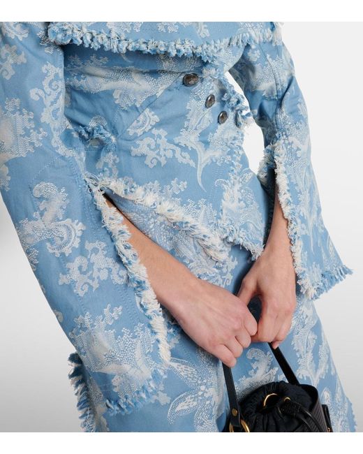 Vivienne Westwood Blue Worth More Jacquard Denim Jacket