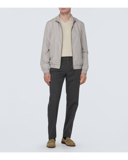 Pantalon droit en coton Incotex pour homme en coloris Gray