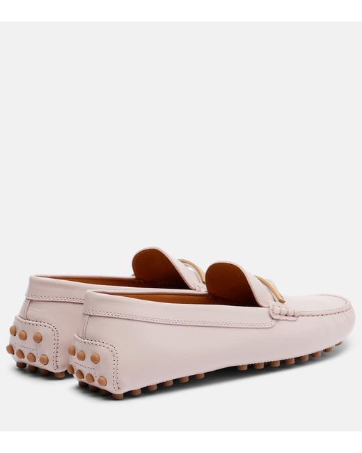 Tod's Pink Mokassins Gommino Aus Leder
