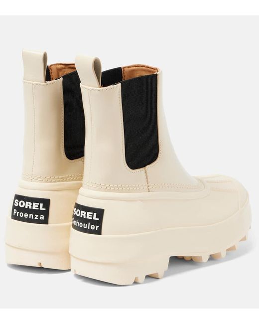 Proenza Schouler Natural X Sorel Caribou Leather Chelsea Boots