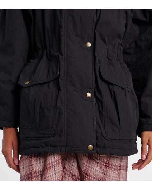 Isabel Marant Black Damone Hooded Cotton-Blend Jacket