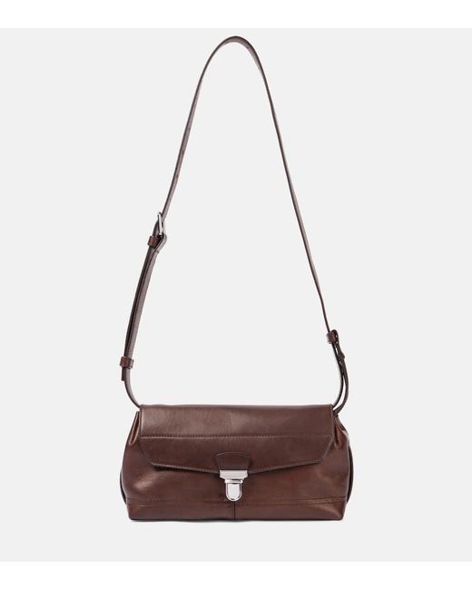 Lemaire Brown Schultertasche Gear Small Aus Leder