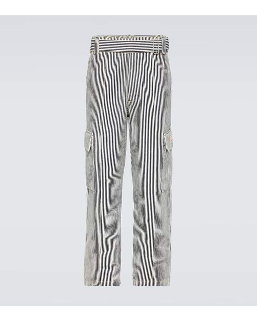 Jeans cargo in cotone a righe di KENZO in Gray da Uomo