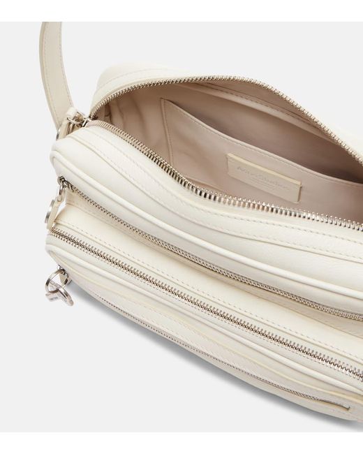 Acne White Camero Mini Leather Shoulder Bag