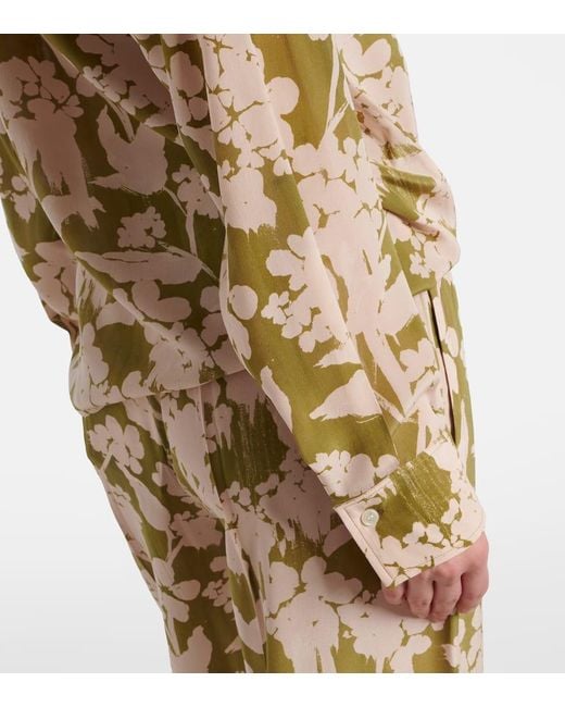 Blouse Imprimee En Soie Victoria Beckham en coloris Brown