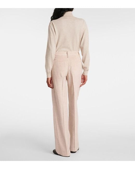 Brunello Cucinelli Natural Straight Pants