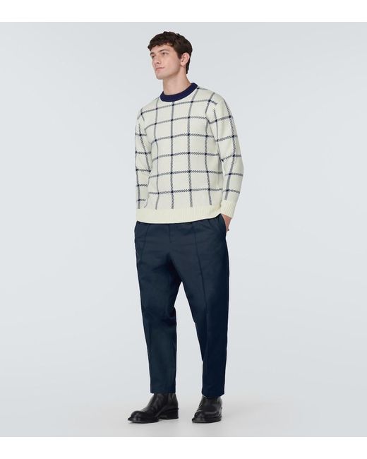 J.W. Anderson Gray Ribbed-Knit Wool Sweater for men