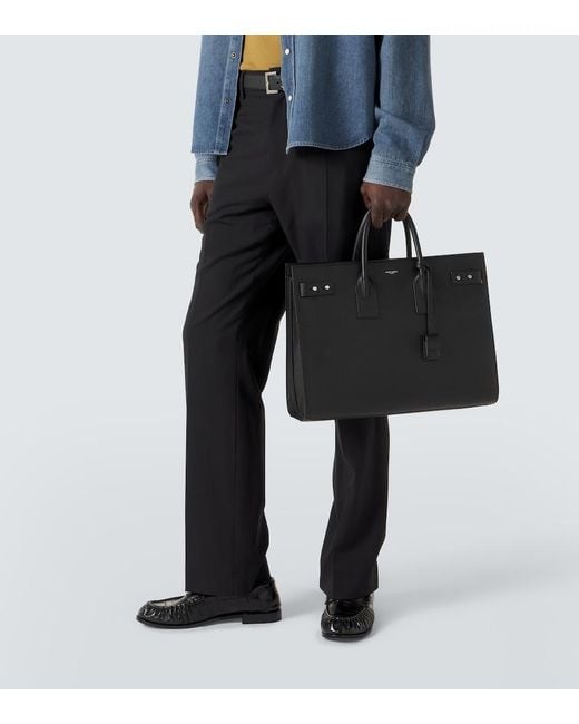 Saint Laurent Black Sac De Jour Large Leather Top-Handle Bag for men