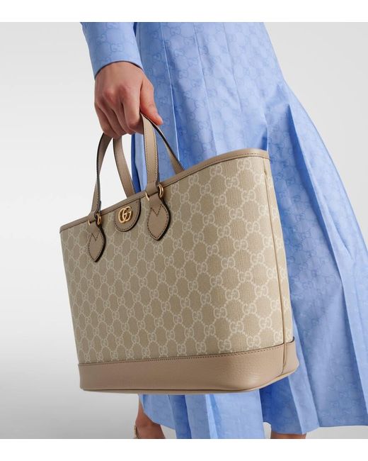 Borsa Ophidia Large in canvas GG di Gucci in Natural