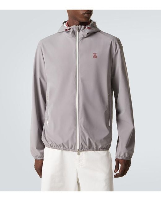 Brunello Cucinelli Purple Logo Jacket for men