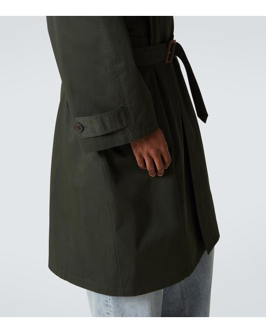 Gabardina De Algodon Con Cinturon Balenciaga de hombre de color Black