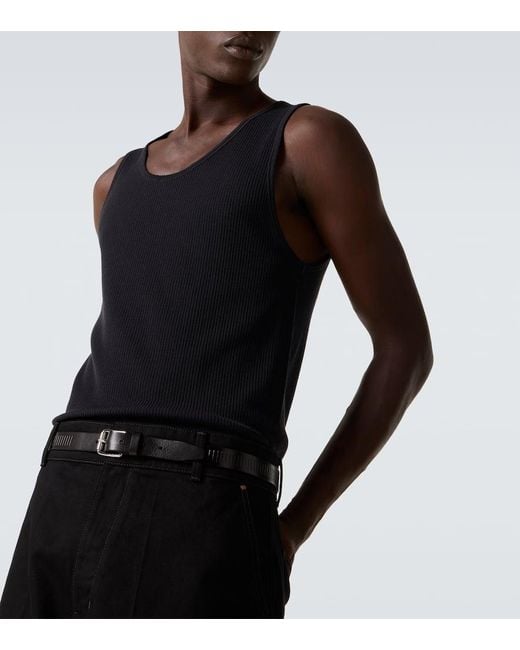 Lemaire Top Aus Rippstrick in Black für Herren