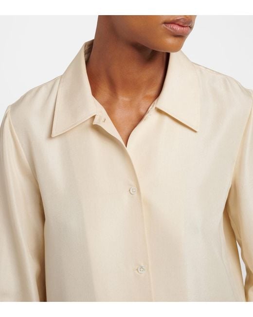 The Row Natural Lucetta Silk Shirt