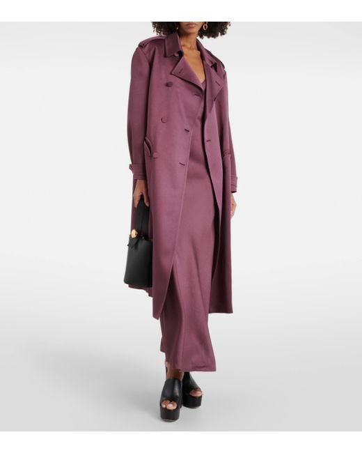 Blazé Milano Purple Novalis Raisin Aseel Trench Coat