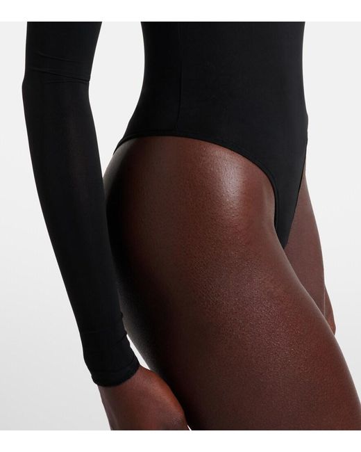 Wardrobe NYC Blue Sheer Bodysuit