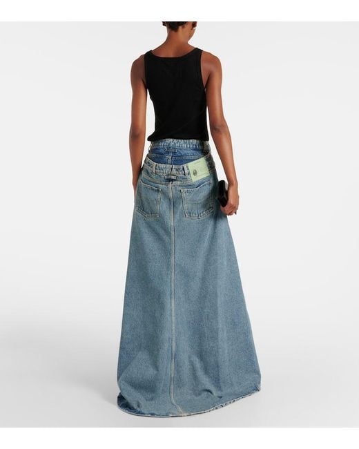 X Shayne Oliver jeans falda Jean Paul Gaultier de color Blue