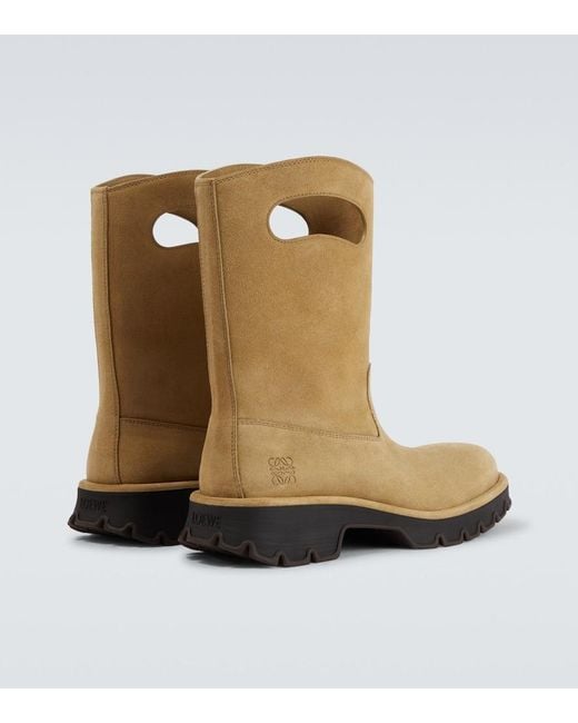 Loewe Stiefel Bobby Aus Veloursleder in Natural für Herren