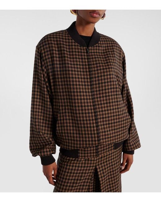 Saint Laurent Brown Wool Teddy Bomber Jacket