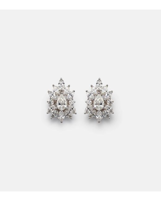 YEPREM Y-not 18kt White Gold Earrings With Diamonds