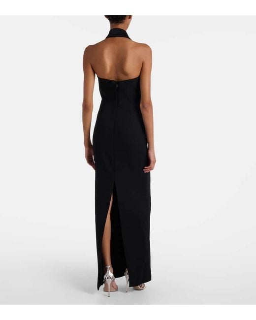 Rebecca Vallance Black Maxikleid Mit Kristallen