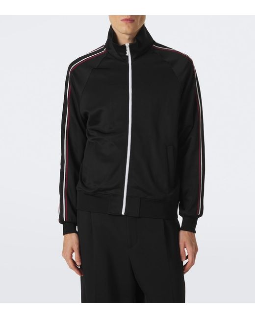 Saint Laurent Black Striped Track Jacket for men