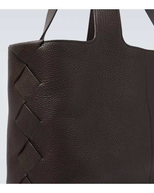 Bottega Veneta Tote Bag Diago Large Aus Leder in Black für Herren