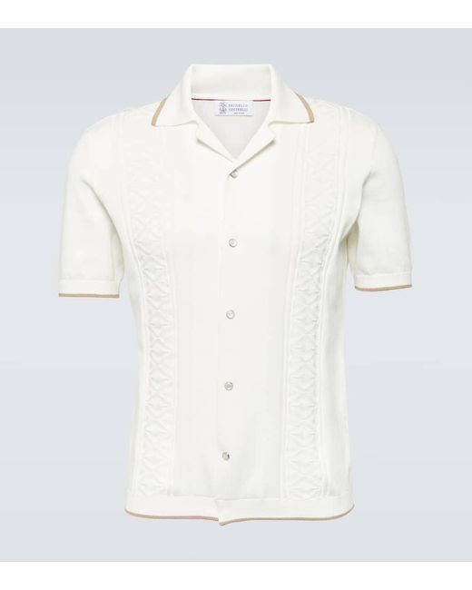 Brunello Cucinelli Hemd aus Baumwolle in White für Herren