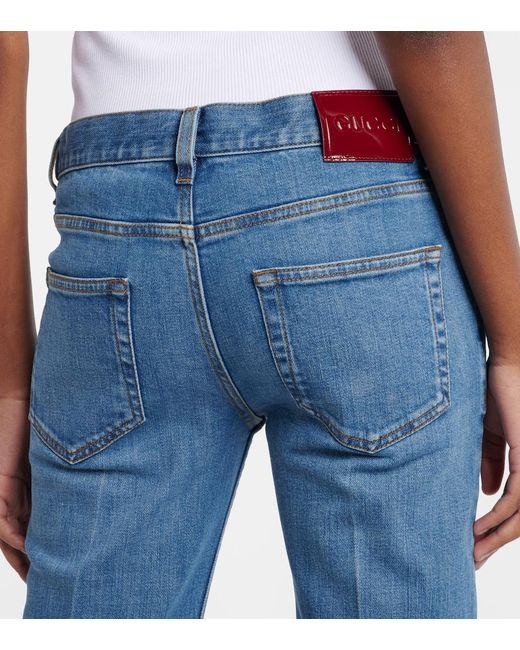 Gucci Blue Faded Flared Jeans