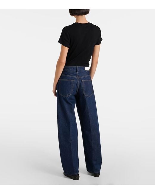 Jeans A Gamba Larga Wide Taper di Re/done in Blue