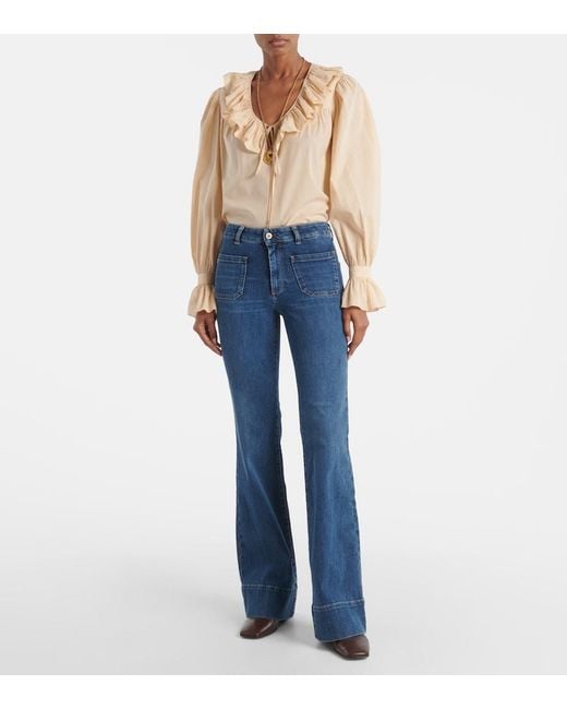 AG Jeans Blue Vicky Flared Jeans