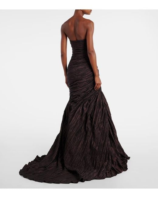 Robe Longue A Encolure Bardot Marmar Halim en coloris Black