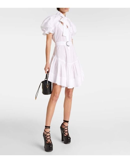 Vivienne Westwood White Minikleid Mit Blumenstickerei