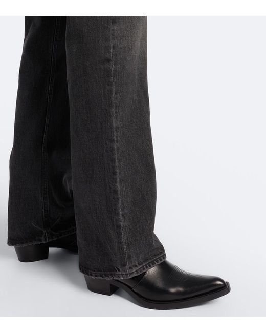 Agolde Black Vintage Loose Straight Jeans