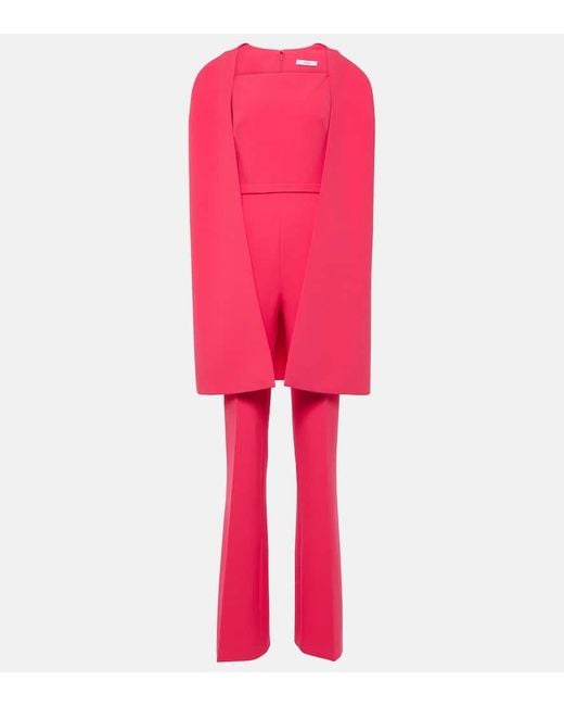 Jumpsuit Cinzia in crepe di Safiyaa in Red