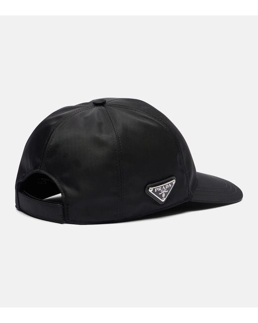 Prada Black Baseballcap Aus Re-Nylon