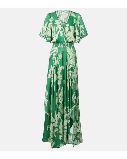 Poupette Green Maxikleid Mabelle Aus Satin