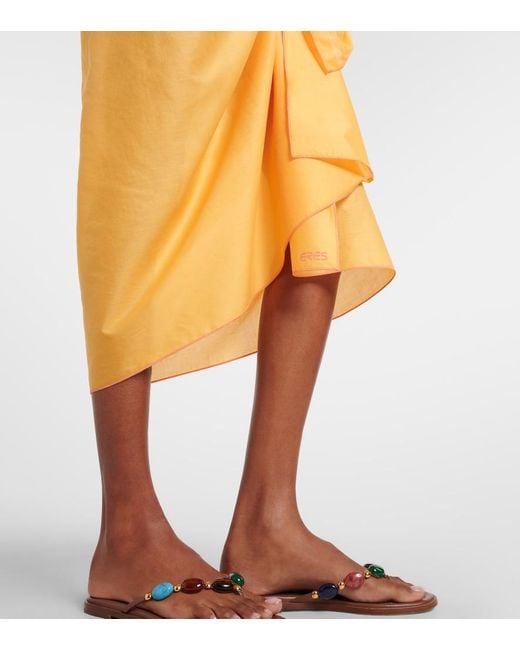 Eres Orange Cabine Cotton Beach Cover-Up