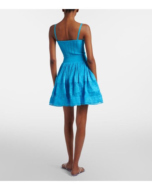 Alaïa Blue Knitted Minidress